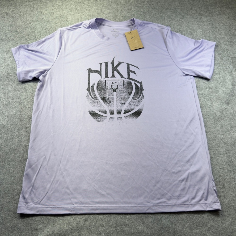 Nike Basketball Shirt Mens XL Purple NEW Dri-FIT Graphic Tee Short Sleeve
